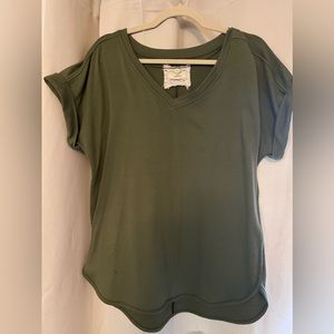 Olive green short sleeve shirt